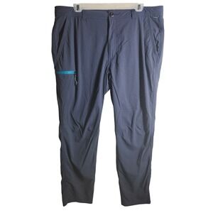 REI Coop Mens Size 38x30 Water Repellent Hiking Pants Gray Nylon Spandex Zip Poc